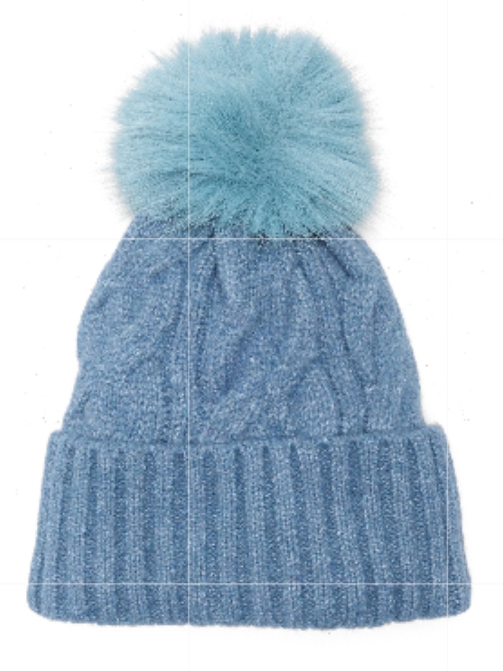 Melrose and Market Fur Pompom Beanie NWT